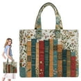 thumbnail image 2 of Quilted Tote Bag Set Rainbow Charm Sunflower and Floral Print Handbags, 2 of 9