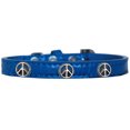 thumbnail image 1 of Peace Sign Widget Croc Dog Collar Blue Size 18, 1 of 1
