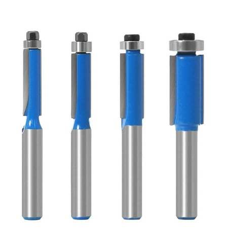 

4Pcs Copy Cutter 8MM DIY Carpentry Cutter Milling Tools with Top Bearing Shank Flush Trim Router