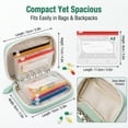 thumbnail image 6 of 14 Day Zipper Pouches Organizer Travel Medicine Weekly Vitamin Medication Reusable Portable Large Holder Daily Container Waterproof Pill Pouch Set-14Pcs Bags Inside, Zipper Pill Case with, 6 of 6