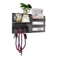 thumbnail image 5 of DUCIHBA Key & Mail Holder for Wall - Rustic Wood Single Floating Shelf - Weathered Gray, 16.5" W x 4.5" D x 9.75" H, Holds 10lbs, 5 of 7