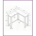 thumbnail image 4 of Space-Saving White Laminate Corner Coffee Table for Living Room & Bedroom, Contemporary Style, 4 of 6