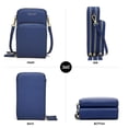 thumbnail image 2 of Small Crossbody Cell Phone Purse for Women, Mini Messenger Shoulder Handbag Wallet with Credit Card Slots,Dark Blue, 2 of 7