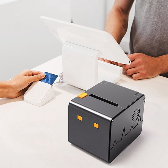 Receipt Invoice Printer, RJ11 Cashbox Control 203dpi Resolution Thermal Paper Printer for Store Supermarket EU Plug,US Plug