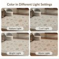 thumbnail image 7 of ODIKA 4'x6' Gray Terracotta Classic Pattern Washable Area Rug Intricate Geometric Design with Vintage Charm Stain Resistant, Low Pile, Easy Care for Dorm Room, Small Living, 7 of 7