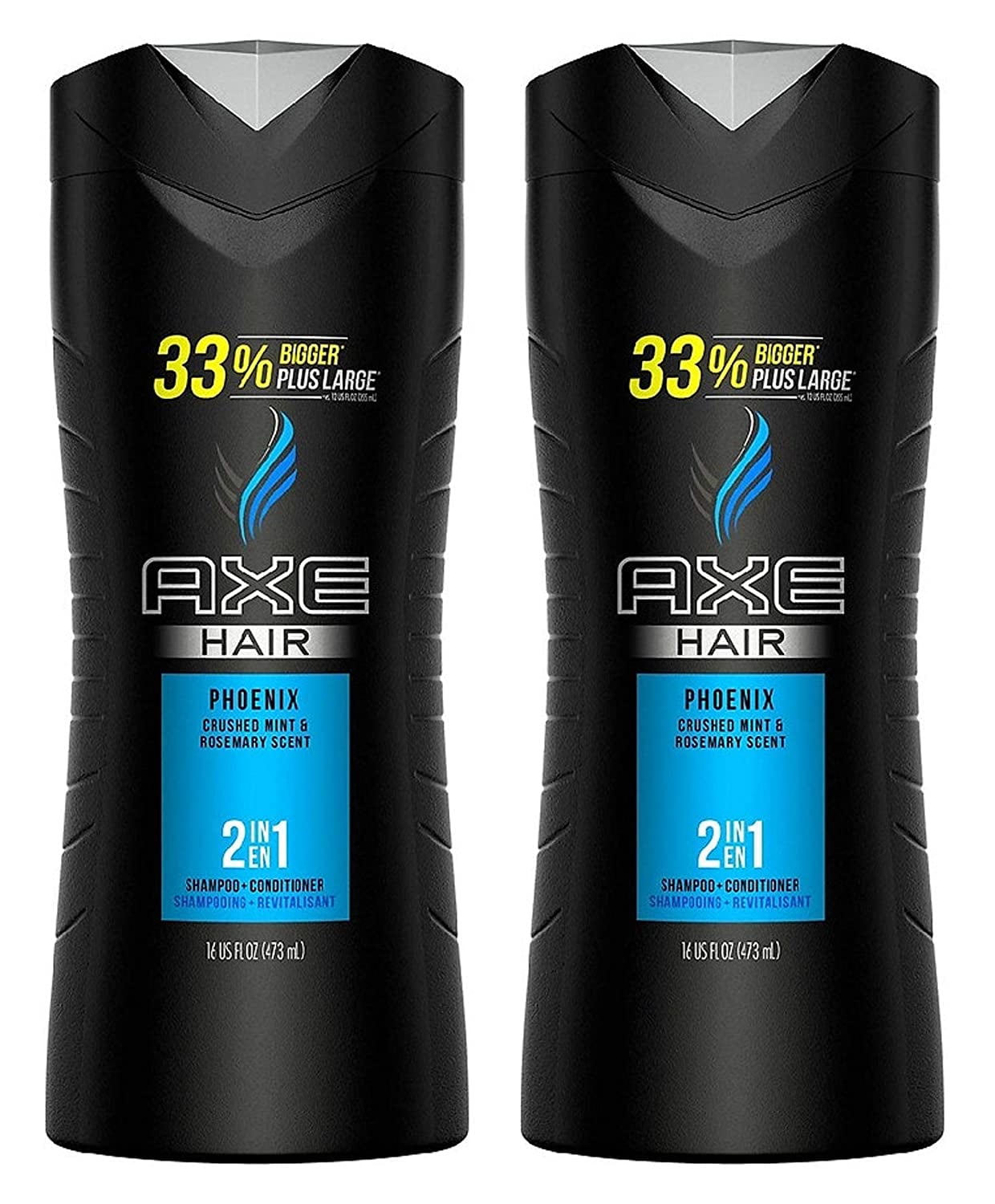 Axe Hair 2-in-1 Shampoo and Conditioner, Phoenix, 16 fl.oz. Bottles (Pack of 2)