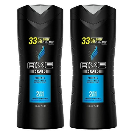 Axe Hair 2-in-1 Shampoo and Conditioner, Phoenix, 16 fl.oz. Bottles (Pack of 2)