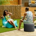 thumbnail image 3 of Jaxx Spring Indoor / Outdoor Bean Bag Pouf Ottoman, Charcoal Sunbrella, 3 of 7