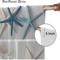 thumbnail image 6 of Beach Seashell Blackout Windows Curtains, Coastal Nautical Sea Starfish Rod Pocket Curtains for Boy Home Decor, for Living Room Bedroom 26(W)*84(L) 2 Panels, 6 of 6
