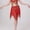 Red, variant on Women Mesh Sequin Belly Dance Skirt Performance Costume Ballroom Dancewear