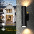 thumbnail image 2 of GEYANG Dusk to Dawn Outdoor Wall Lights , Integrated LED Cylinder Up Down 12W 2700K Modern Aluminum Light, Waterproof Exterior Light for Porch Patio Door, 2 of 6