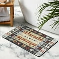 thumbnail image 3 of Boho Bathroom Rug, Aztec Design, Non-Slip, 20x32 inch - Luxuriously Soft, Absorbent Bath Mat - Ideal for Bathroom, Kitchen, Entryway, Western Decor, 3 of 5
