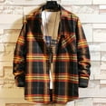 thumbnail image 3 of Men's Flannel Plaid Shirt Jacket 2023 Spring Fall Long Sleeve Plaid Thin Coats Soft Button Down Shirts Jackets, 3 of 5