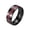 Black, variant on Baseball Stitch Pattern Rings for Men Women Stainless Steel Band with Red Seam Detail Sporty Athletic Jewelry Silver Size 13