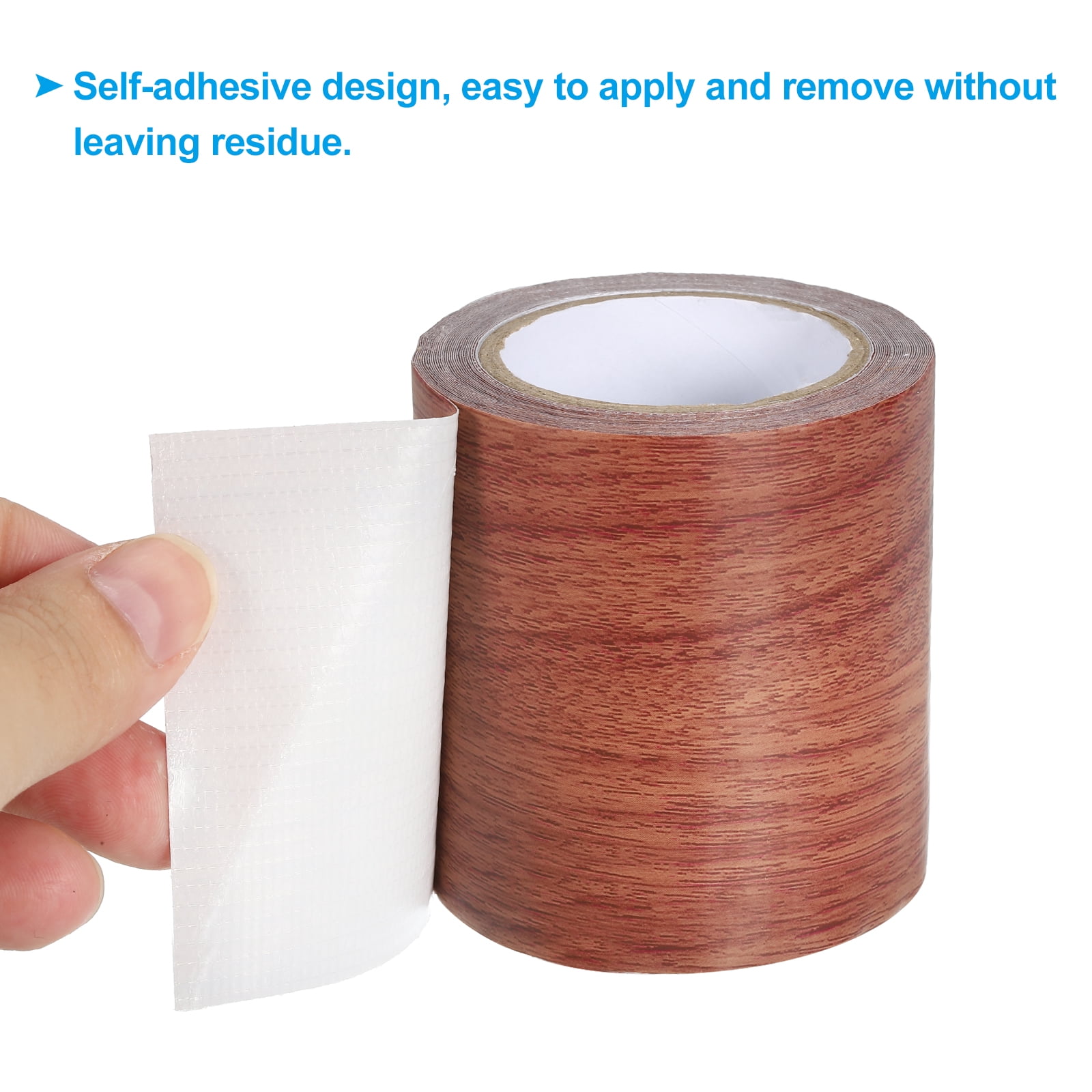 Unique Bargains Wood Grain Self Adhesive Repair Tape Realistic Patch Red Oak