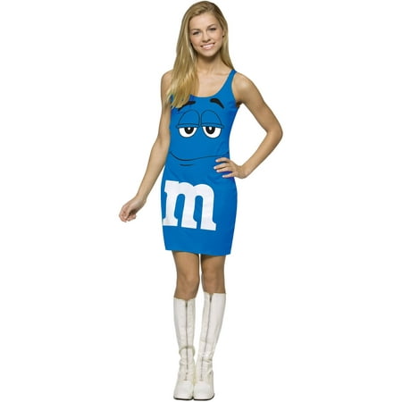 Blue M&M's Tank Dress Teen Halloween Costume, One Size, (13-16)