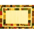 thumbnail image 1 of Ahgly Company Indoor Rectangle Abstract Yellow Contemporary Area Rugs, 5' x 7', 1 of 4