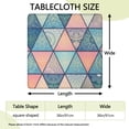 thumbnail image 2 of Stretchy Square Tablecloth 36x36 Inch with Elastic Edging, Bohemian Floral Print for Card Tables and Patio Entertainment, 2 of 6