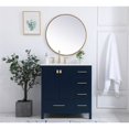 thumbnail image 6 of Elegant Decor Irene 32" Solid Wood and Stone Single Bathroom Vanity in Blue, 6 of 8