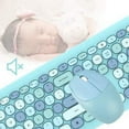 thumbnail image 2 of Keyboard Mouse Combo Typewriter Flexible Keys Office Full-Sized Keyboard, 2.4GHz Dropout-Free Connection and Optical Mouse for Windows,PC, Notebook, Laptop, LETTON V2030 (Blue), 2 of 7