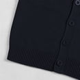 thumbnail image 5 of GiLiling Kids V Neck Cardigan - Solid Color Button Down Open Front Long Sleeve Knitted Sweater Coat for Girls Boys (Navy, 9-10 Years), 5 of 9