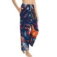 thumbnail image 2 of Fotbe Tropical Flower Women's Pajama Pants,Sleepwear Pants,Pj Bottoms Drawstring And Pockets-Small, 2 of 9