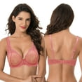 thumbnail image 5 of Curve Muse Women’s Plus Size Underwire Add 1+ Cup Push Up Mesh Lace Bra-2PK-Pom Pien Red,Black-36DD, 5 of 6