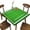 Football, variant on Square Card Table Elastic Fitted Tablecloth, Football Pattern Printed on Stretchable Polyester Table Cloth, for Family Party and Patio Decoration, Fit for 36" x 36"Square Table