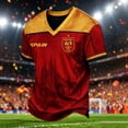 thumbnail image 2 of SJLDQY Mens Spain Fans Soccer Tshirts Short Sleeve International Football T-Shirts for Men Casual V Neck Spanish Letter Graphic Breathable Athletic Tops, 2 of 4