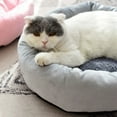 Legendog Pet Cat Round Bed Dog Cushion Bed Calming Soft Sleeping Bed with Pillow for Small Dog