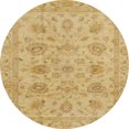 thumbnail image 1 of Ahgly Company Tapis d'Intérieur Rond Abstrait Orange Or Zone Orientale, 8' Rond, 1 of 6