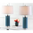 thumbnail image 5 of SAFAVIEH Leather 25 in. H Retro Column Table Lamp, Grey, Set of 2, 5 of 8