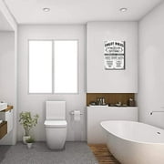 Bathroom Canvas Wall Art Rustic Funny Toilet Rules Wall Decor Prints Sign Wood Background Bath Room Picture Artwork Modern Home Decor Size 12 X 16 inch Framed Ready to Hang