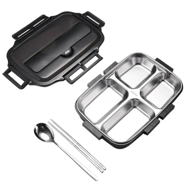 Suministros de cocina, cajas bento, utensilios de cocina, juego de utensilios de cocina, contenedor bento multicapa de acero inoxidable con aislamiento, lonchera de 1 l.