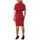 thumbnail image 3 of INSPIRE CHIC Elegantes Vestidos de Negocios para Mujeres Con Doble Botonadura Conjuntos de Capa y Vestido XS Rojo, 3 of 6