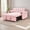 Pink, variant on Vinform 55" 3 in 1 Convertible Sleeper Sofa Bed, Pull Out Loveseat Couch with Storage Pocket, Pink