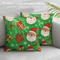 thumbnail image 3 of PHYHOO Christmas Throw Pillow Covers Green Snowman Christmas Decoration Pillowcase Square Cushion Cover for Home and Car White, 3 of 5