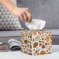 thumbnail image 6 of Lsque Thanksgiving Food Printed Tissue Box Cover Holder, Facial Paper Organizer Dispenser,Square with Bottom Belt, PVC Leather Decorative Organizer, 6 of 8
