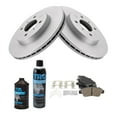 thumbnail image 2 of TRQ Front Premium Ceramic Brake Pad & Coated Rotor Kit w/Chemicals for Honda Fit BKA24752, 2 of 6