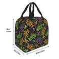 thumbnail image 4 of Kdxio Mardi Gras Surface Print Insulated Lunch Bag,Reusable Tote Lunch Box for Women Men,Leakproof Cooler Lunch Bags for Work Office Travel Picnic, 4 of 6