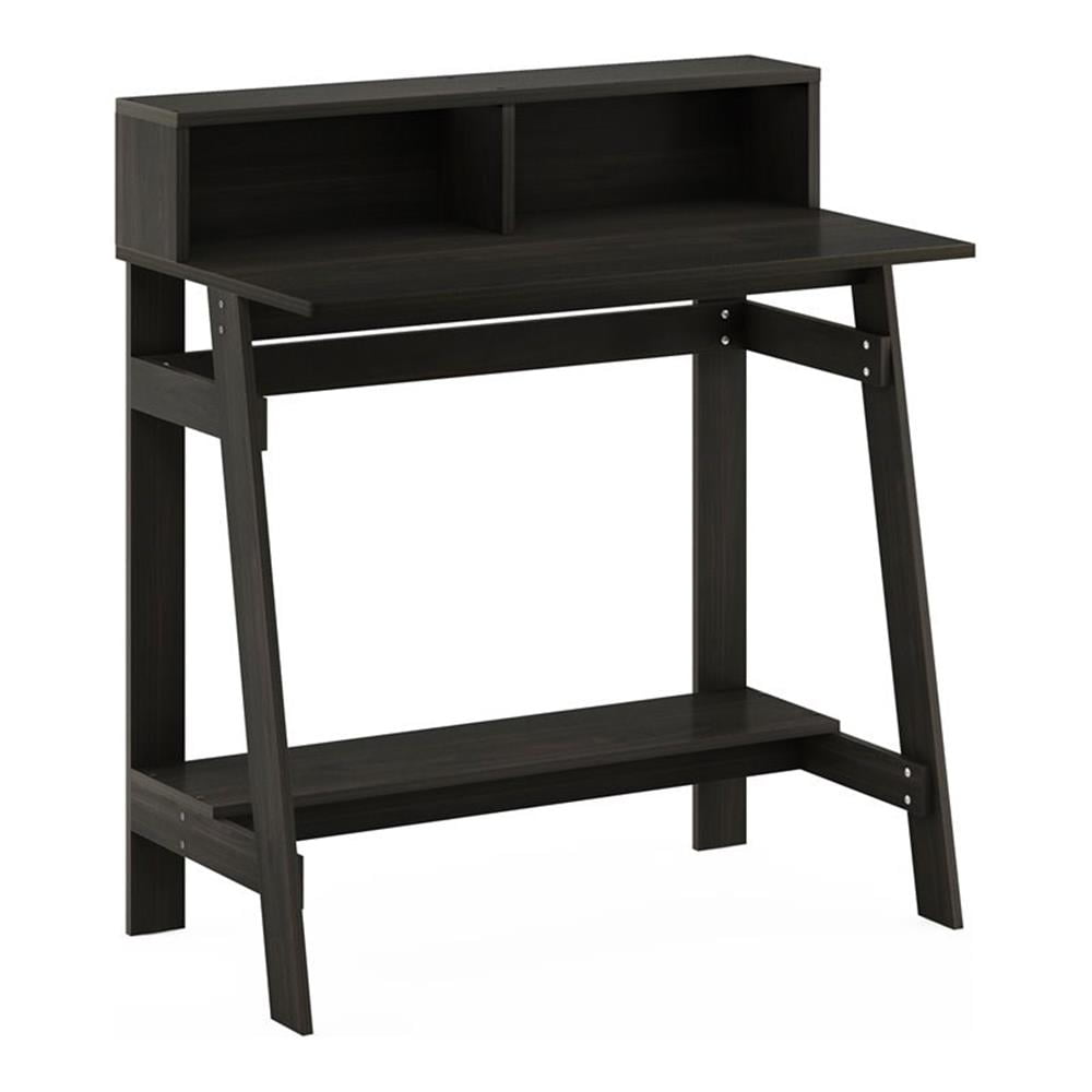 Pemberly Row Engineered Wood Simplistic A Frame Computer Desk in Espresso
