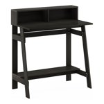 Pemberly Row Engineered Wood Simplistic A Frame Computer Desk in Espresso