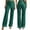 Green, variant on iiniim Women's Sparkly Sequin High Wasit Pants Straight Wide Leg Trousers for Club Party Hot Pink S