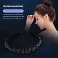 thumbnail image 4 of Qarigey Diademas con diamantes de imitación ajustables, plisadas gruesas, accesorios de moda para el cabello, aros, diademas, tocados para mujeres y Ropa, zapatos y accesorios Miscelánea Negro Qarigey AP010737-01, 4 of 6