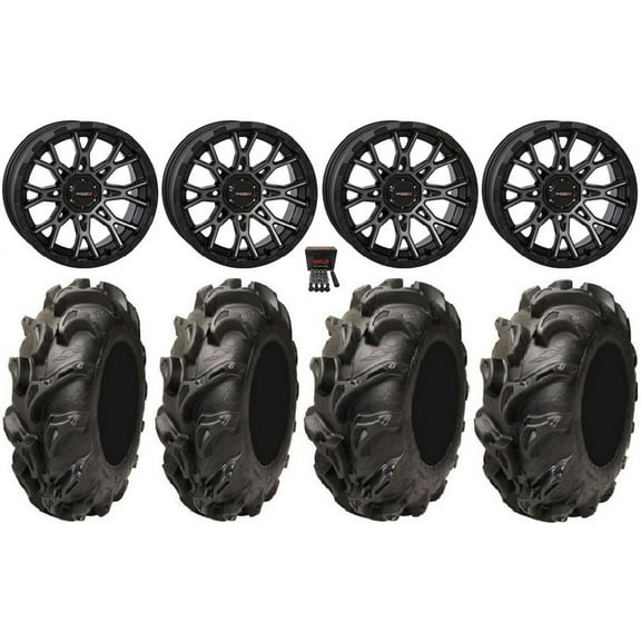 System 3 ST-6 12" Wheels Dt 28" Mega Mayhem Tires Honda Foreman Rancher SRA