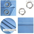 thumbnail image 5 of 1 Panel Blackout Curtain for Doorways and Closets K68 LIGHT BLUE Color Window Thermal Insulated Top Grommets for Bedroom 37" X 84", 5 of 6