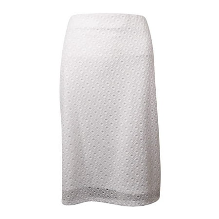 Nylon Eyelet - Alfani Women's Eyelet Lace Overlay Pencil Skirt