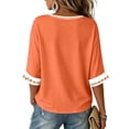 thumbnail image 4 of DORKASM Women's Halloween Shirts Short Sleeve V Neck Ghost Graphic Skull Graphic T Shirt 2026 Spider Web Skeleton Floral Shirts Cute Ghost Funny Clothes Saffron L, 4 of 5