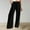Black, variant on Kmdttou Women Summer Solid Color Elastic Loose And Comfortable Casual Drawstring Straight Leg Pants