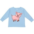 thumbnail image 3 of Inktastic Cute Pig Boys or Girls Long Sleeve Toddler T-Shirt, 3 of 5